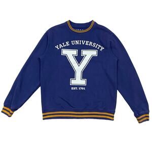 Yale University Varsity Crewneck Sweatshirt Men's S Preppy Academic Retro